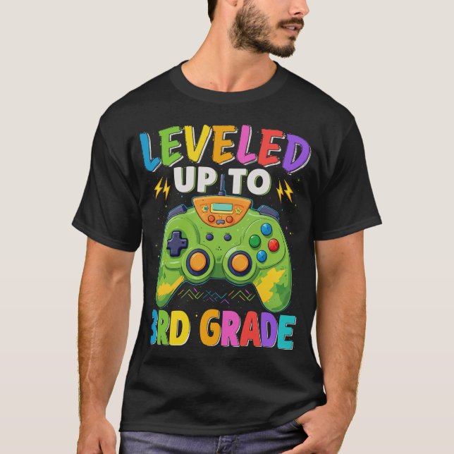 T-shirt Jusqu'À La 3E Classe Joueur Retour À L'École Garço (Devant)