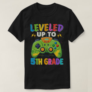 T-shirt Jusqu'À La 5E Année Gamer Retour À L'École