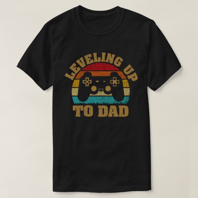 T-shirt Jusqu'À La Faire-part De Grossesse De Papa Gamer (Design devant)