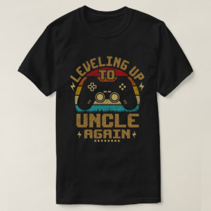 T-shirt Jusqu'À Oncle De Nouveau Gamer Promu À Oncle