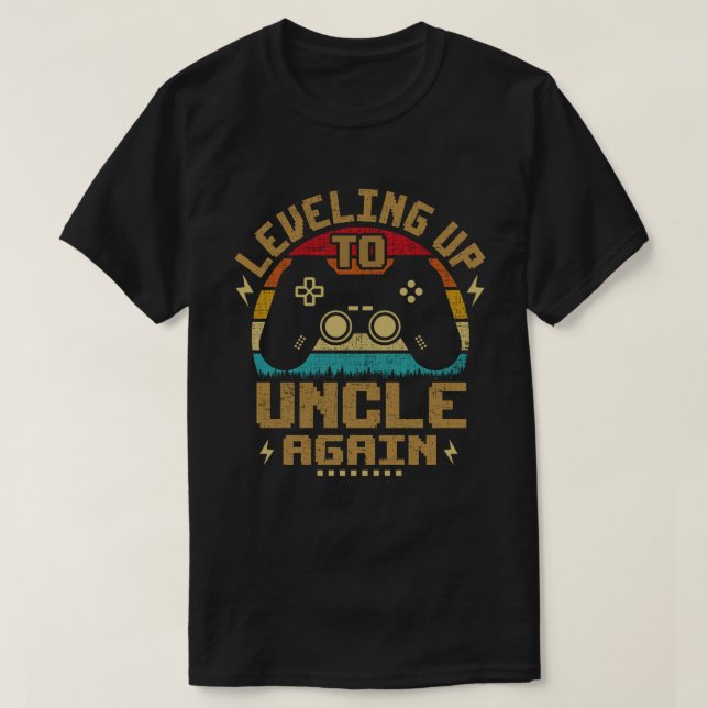 T-shirt Jusqu'À Oncle De Nouveau Gamer Promu À Oncle (Design devant)