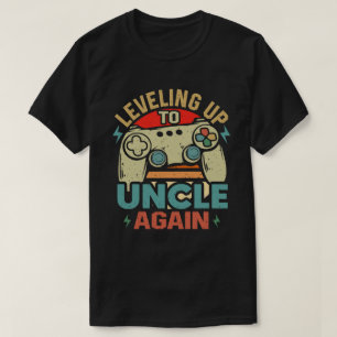 T-shirt Jusqu'À Oncle De Nouveau Gamer Promu À Oncle