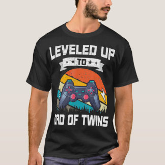T-shirt Jusqu'à Papa Of Twins Video Gamer Jeu