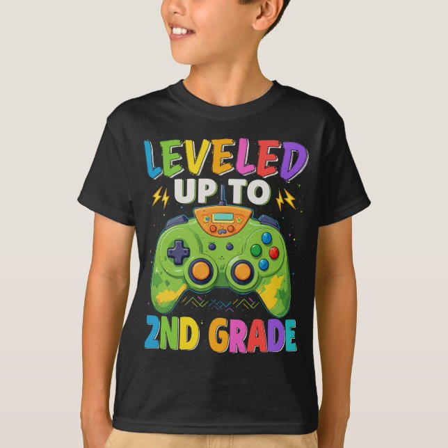 T-shirt Jusqu'Au Joueur De 2E Année Retour À L'École Garço (Devant)