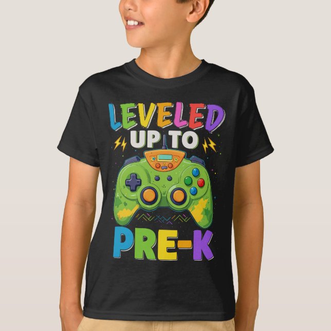 T-shirt Jusqu'Au Joueur Pré-k Revenir À L'École Garçons (Devant)