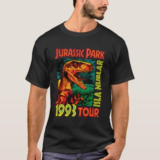 T-shirt Jusrassic Park Isla Nublar 1993 Tour (Devant)