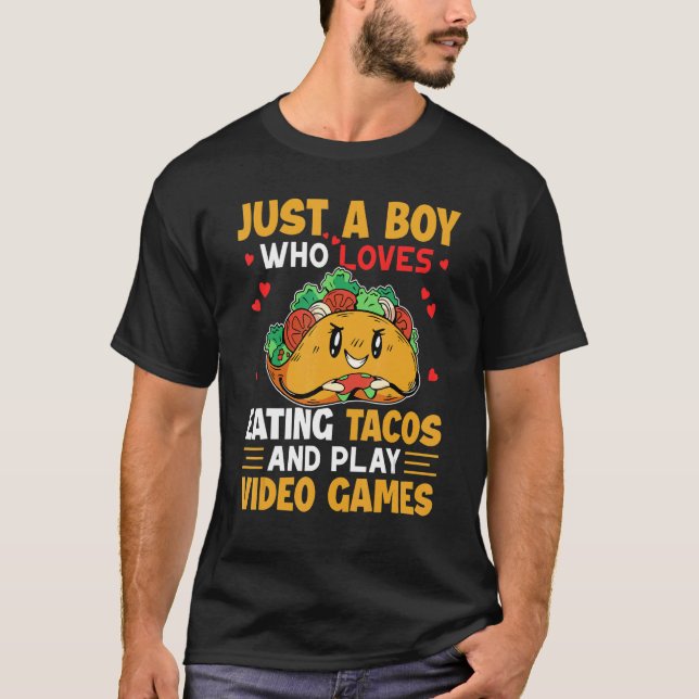 T-shirt Just a Boy Gaming Taco Gamer Taco  Viva México (Devant)