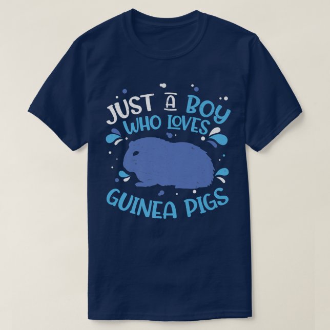 T-shirt Just A Boy Who Loves Guinea Pigs Funny Domestic Ca (Design devant)