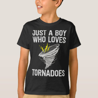 T-shirt Just a boy who loves tornadoes lightening