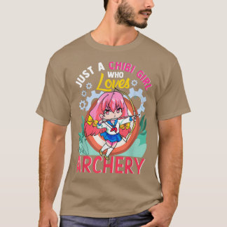 T-shirt Just A Chibi Girl Who Loves Archery Kawaii Japanes