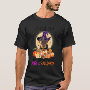 T-shirt Just A Girl Who Loves Airedale Terrier and Hallowe