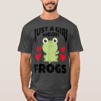 T-shirt Just A Girl Who Loves FrogsCute Green Frog Costume