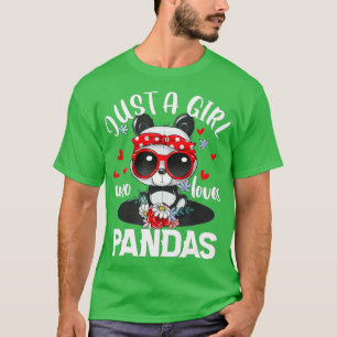 T-shirt Just A Girl Who Loves Pandas Cute Panda (11) 