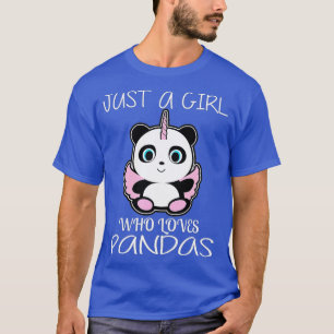 T-shirt Just A Girl Who Loves Pandas Cute Panda (8) 