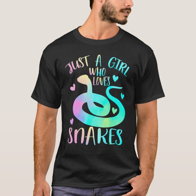 T-shirt Just A Girl Who Loves Snakes Cute Snake Themed Lov (Devant)