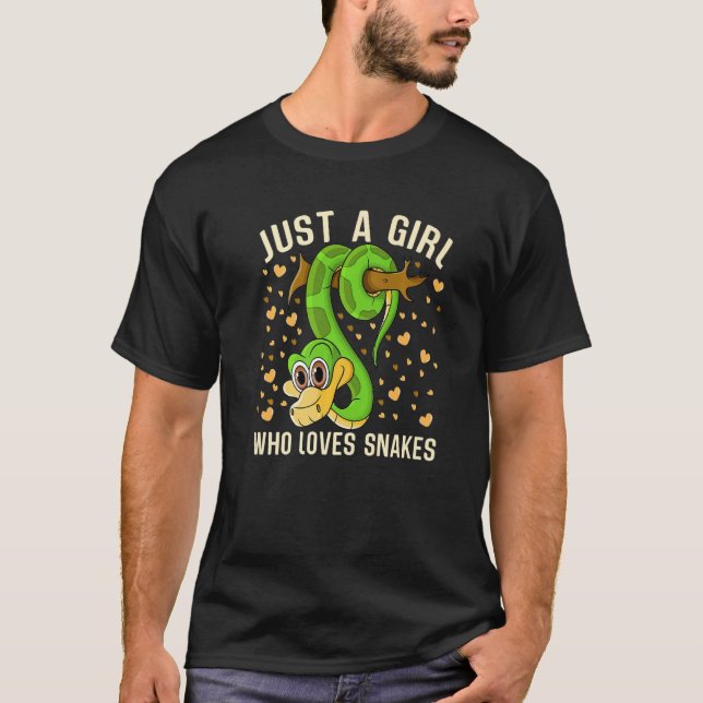 T-shirt Just a Girl Who Loves Snakes Cute Snake Themed Lov (Devant)