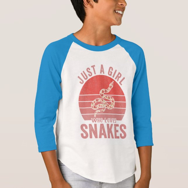 T-shirt Just A Girl Who Loves Snakes   Snake Quote (Devant)