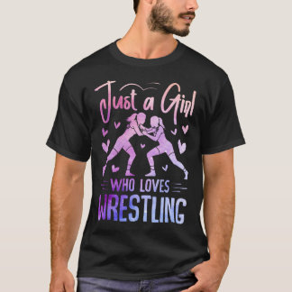 T-shirt Just A Girl Who Loves Wrestling Submission Mat Spo