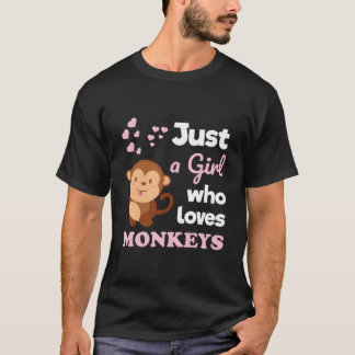 T-shirt Just A Who Loves Monkeys Monkey