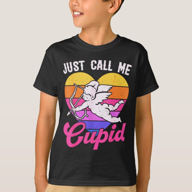 T-shirt Just Call Me Cud Valentine Cute Arrow Heart Couple (Devant)