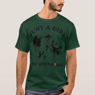 T-shirt Just Girl Who Loves Goats, Farm Woman Farmer 