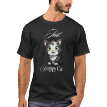 T-shirt Just Happy Cat