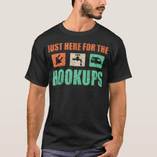 T-shirt Just Here For The Hookups Motorhome Camping Rv