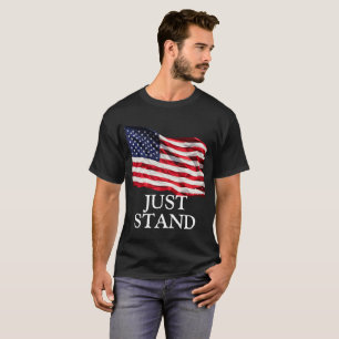 T-shirt Just Stand, American Flag (DO-IT-YOURSELF police)