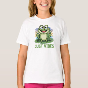 T-shirt Just Vibes Grenouille Enfants