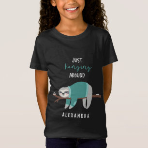 T-Shirt Juste accroché autour de la turquoise paresse