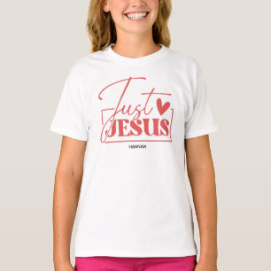 T-shirt Juste Aimer Jésus Personnalisé avec un Nom Personn