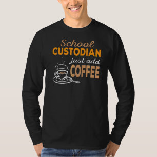 T-shirt Juste ajouter le gardien de l'école de café