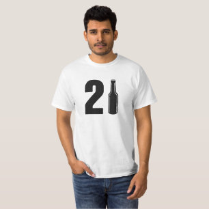 T-shirt Juste anniversaire tourné de bouteille à bière 