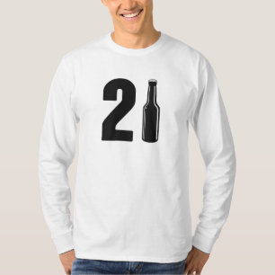 T-shirt Juste anniversaire tourné de bouteille à bière 21
