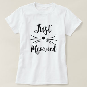 T-shirt Juste cadeau marié drôle de jeune mariée de chaton