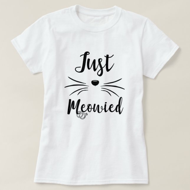 T-shirt Juste cadeau marié drôle de jeune mariée de chaton (Design devant)