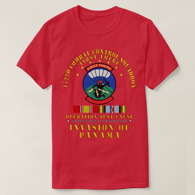 T-shirt Juste Cause 1722e Escadron de contrôle de combat a (Design devant)