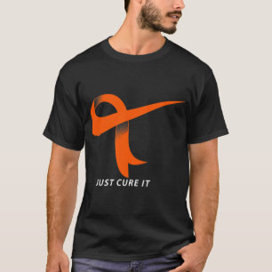 T-shirt Juste Cure It Orange Ribbon Leukemia Awareness