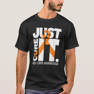T-shirt Juste Cure RSD CRPS Sensibilisation Ribbon blanc t
