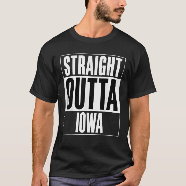 T-shirt Juste En Dehors De L'Iowa (Devant)