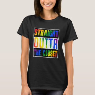 T-shirt Juste En Dehors Du Closet Rainbow LGBT Gay pride M