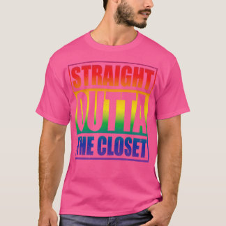 T-shirt Juste en dehors du placard lgbt supporte