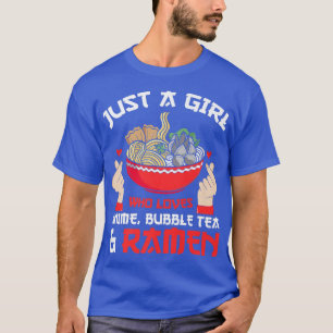 T-shirt Juste fille anime, bulle thé & ramen Anime Merch 1
