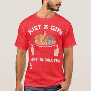 T-shirt Juste fille anime, bulle thé & ramen Anime Merch 1