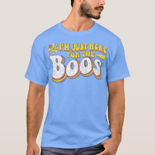 T-shirt Juste Here For The Boos Halloween Women Ghost Cu