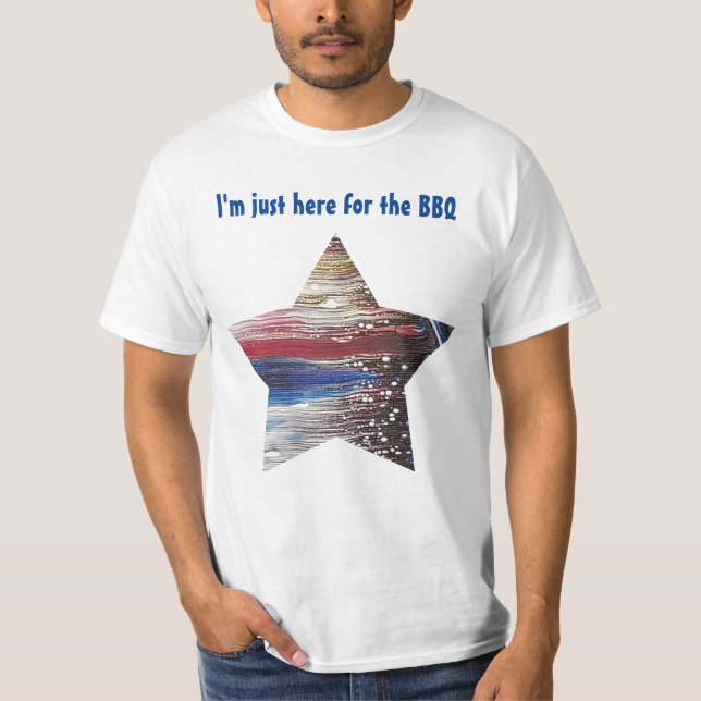 T-shirt Juste ici pour le barbecue (Devant)