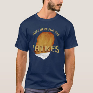 T-shirt Juste ici pour les Latkes Modern Hanoukka Funny