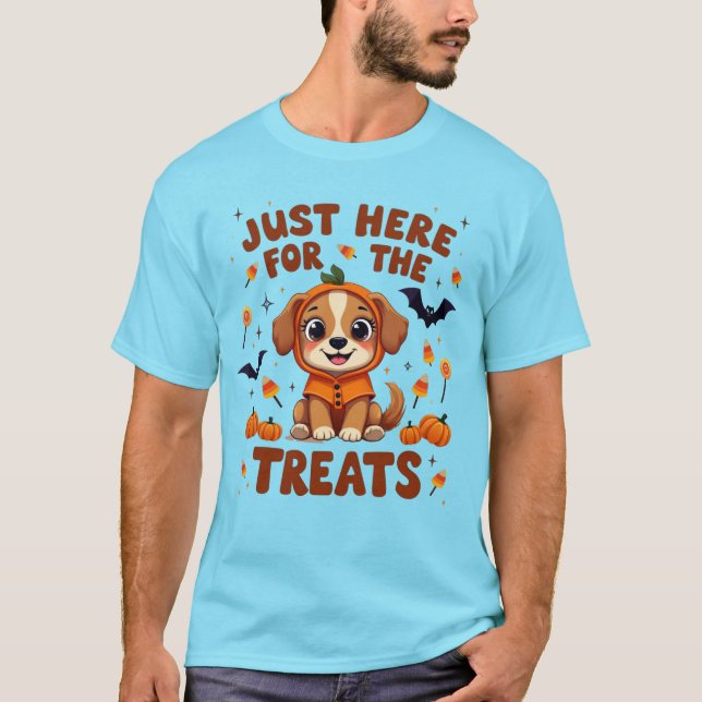 T-shirt Juste Ici Pour Les Soins Halloween (Devant)