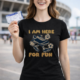 T-shirt Juste ici pour l'humour de crampons de football