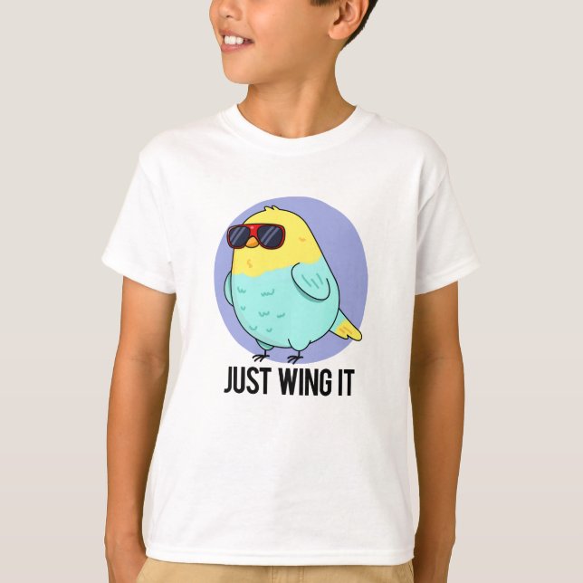 T-shirt Juste L'Aile C'Amusant Jeux D'Oiseaux (Devant)